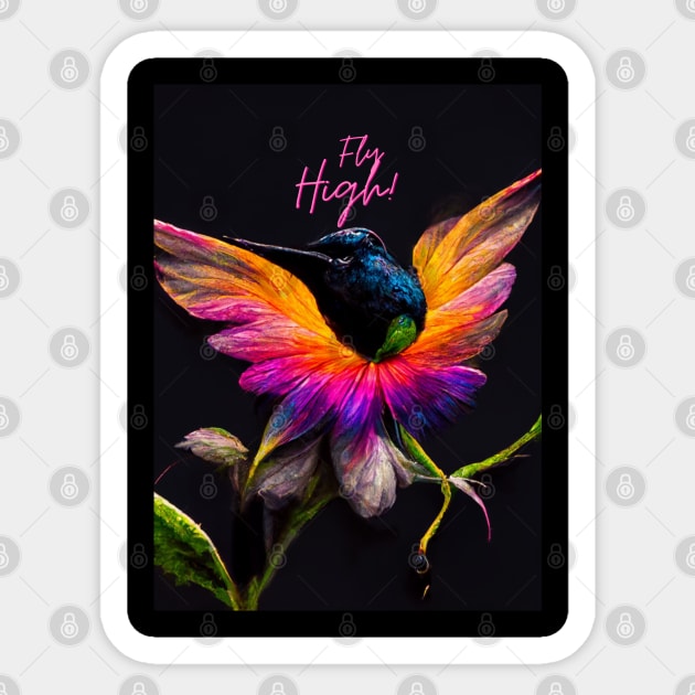 Motivational hummingbird & butterfly hybrid Sticker by Design-by-Evita